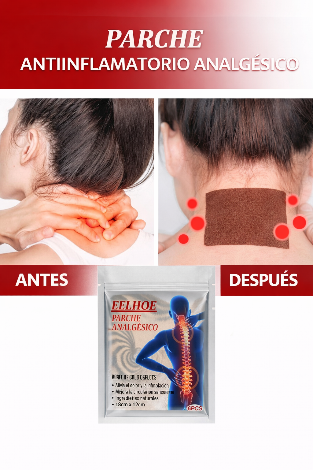 Parche de alivio del dolor (Pack de 8)