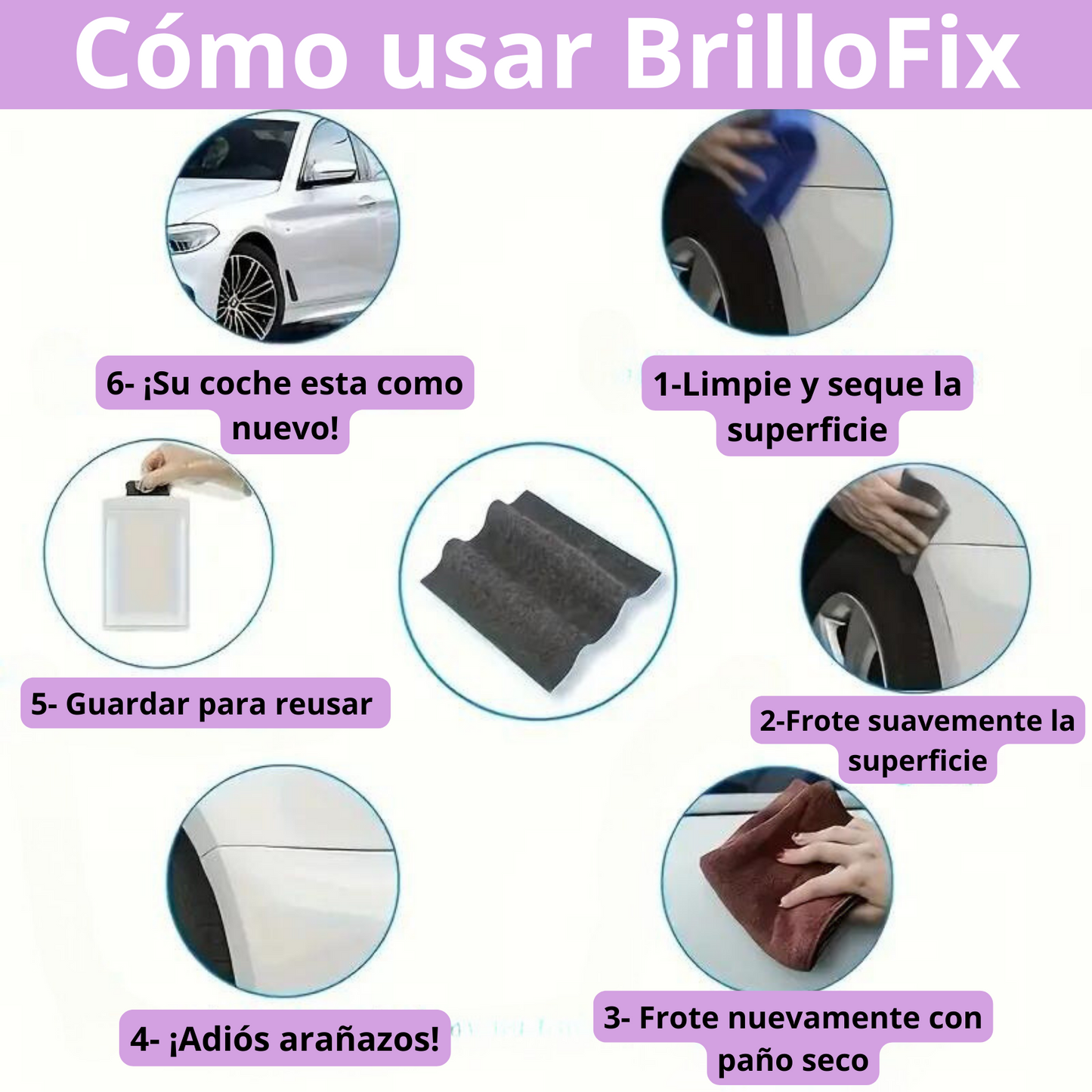 ¨BrilloFix¨ Anti-arañazos coche Pack 2x1
