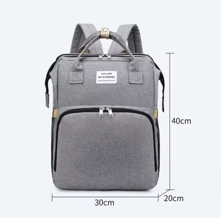 Mochila para fraldas com berço
