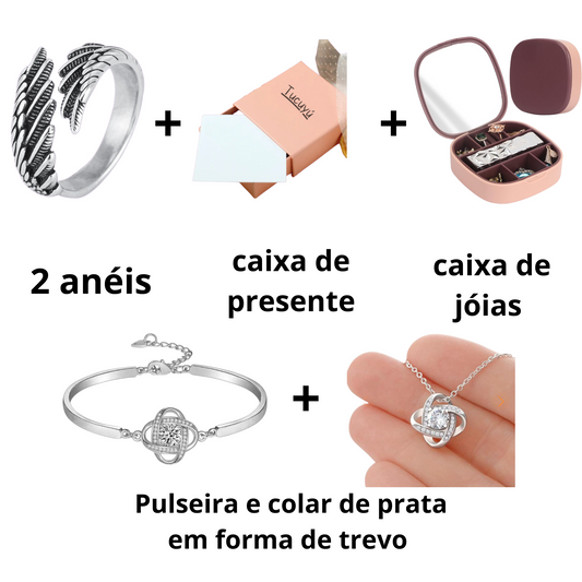 -Anel asa de anjo - Pack María