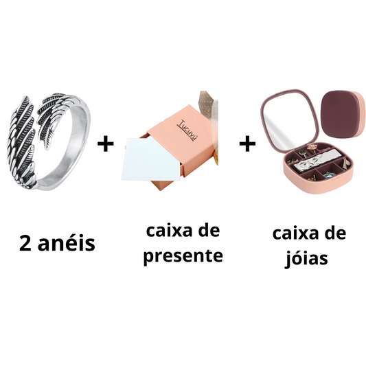 -Anel asa de anjo - Pack Joalheiro