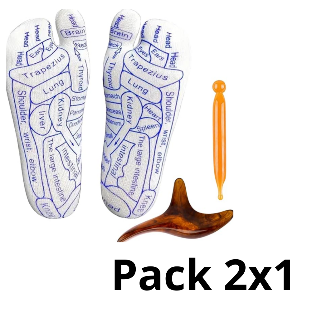 Calcetines de reflexología (talla unica) - Pack 2x1