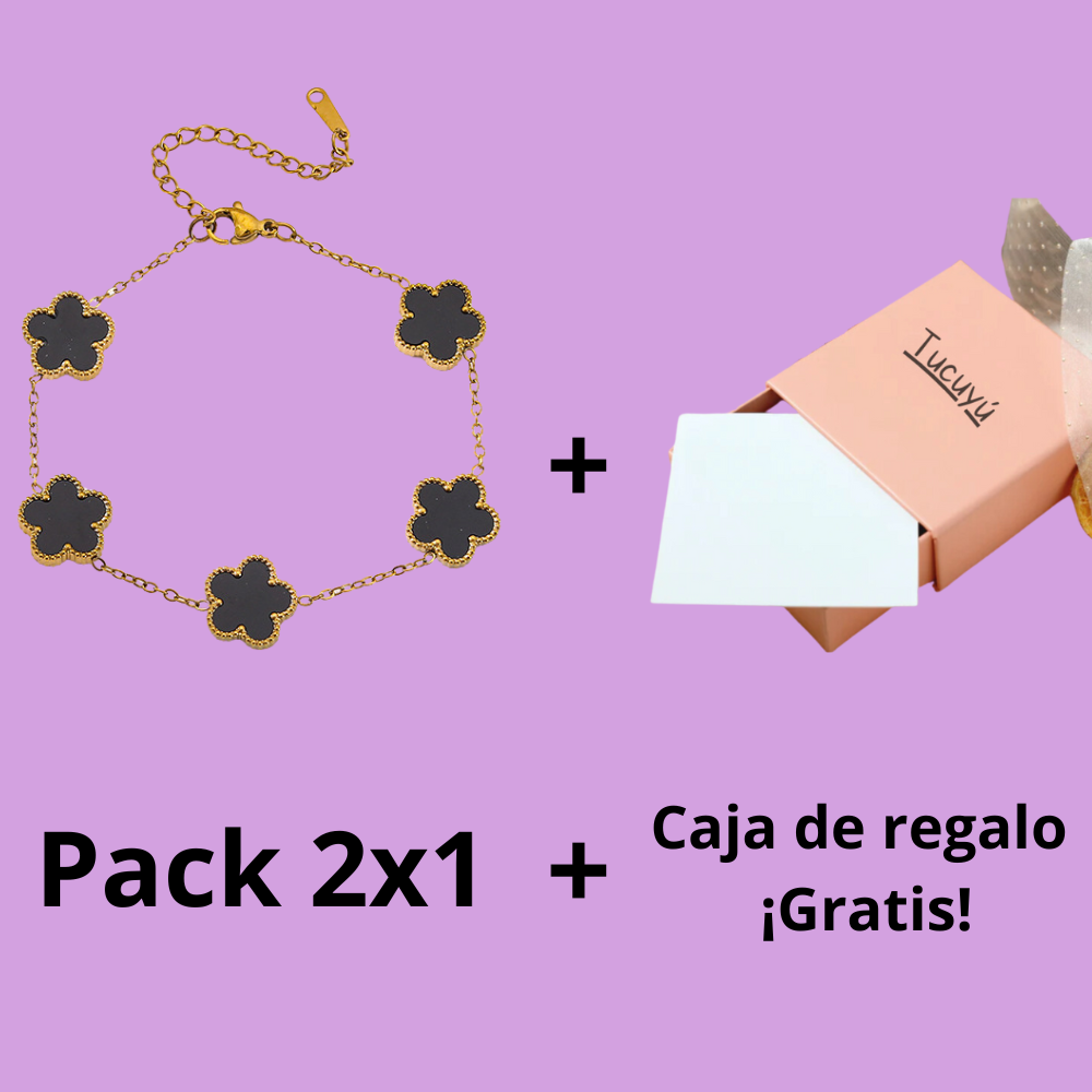 Pulsera trébol - Pack 2x1 + dedicatoria