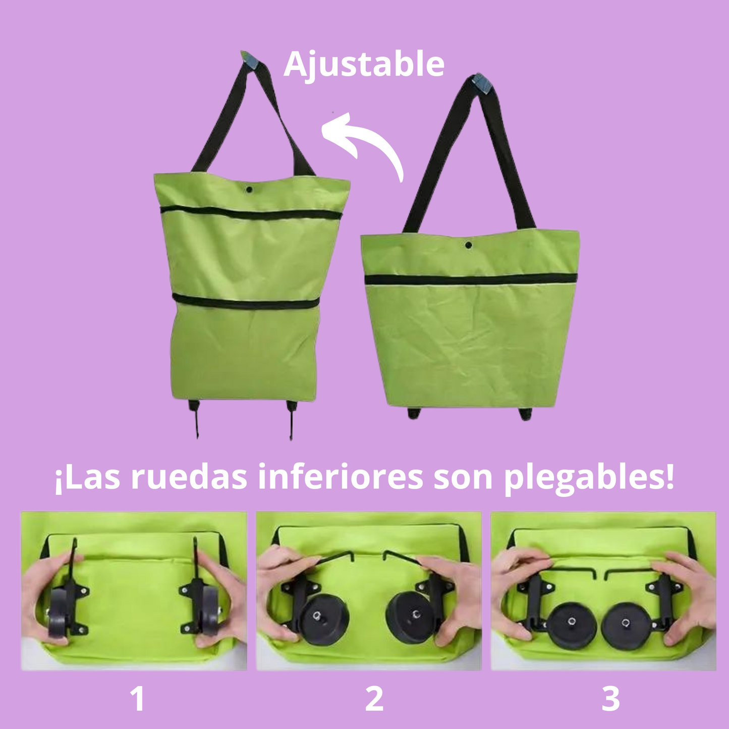 Carrito compra plegable + Ruedas GRATIS