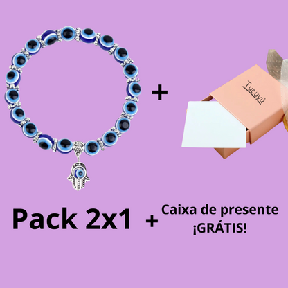 Pulseira turca anti-olho do mal - Pack 2x1