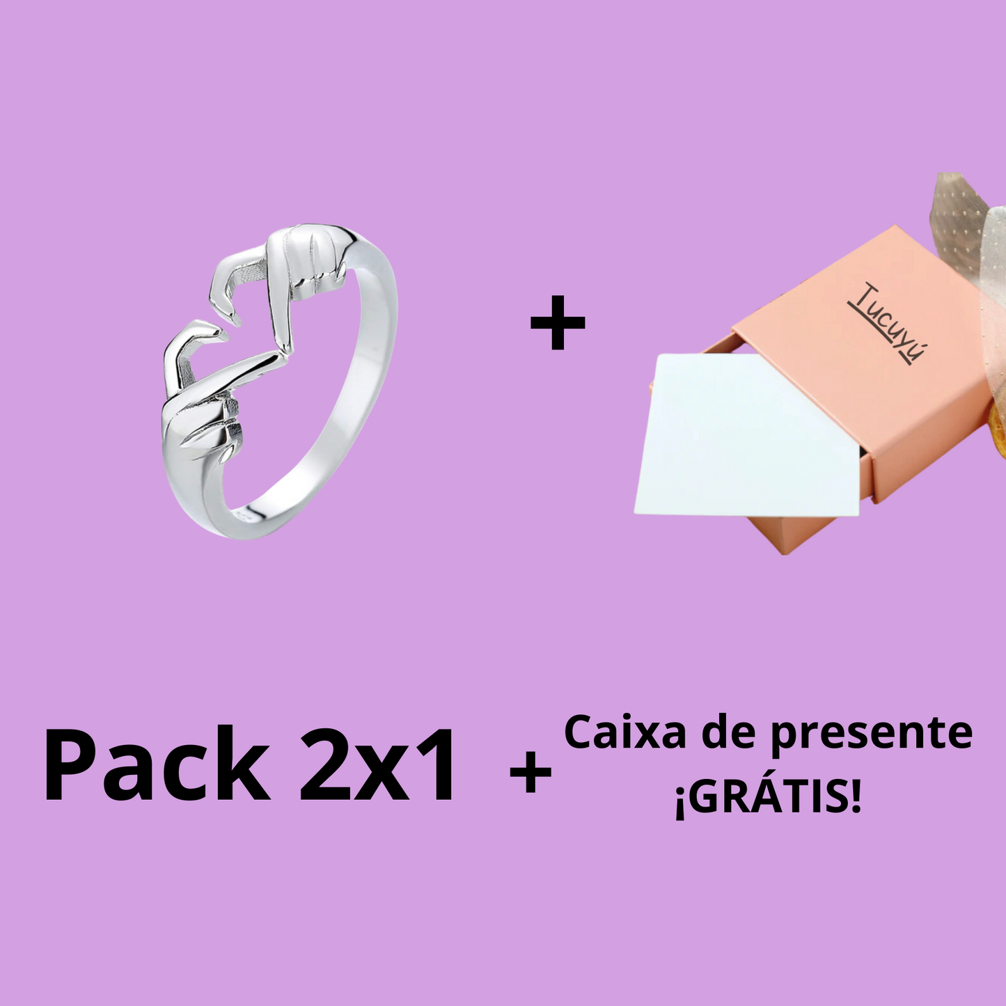 Anel de coração - Pack 2x1