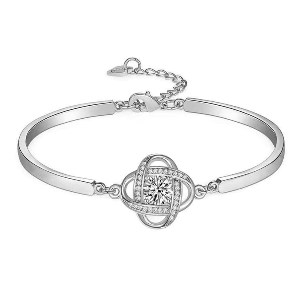 Pulsera trébol + caja + dedicatoria